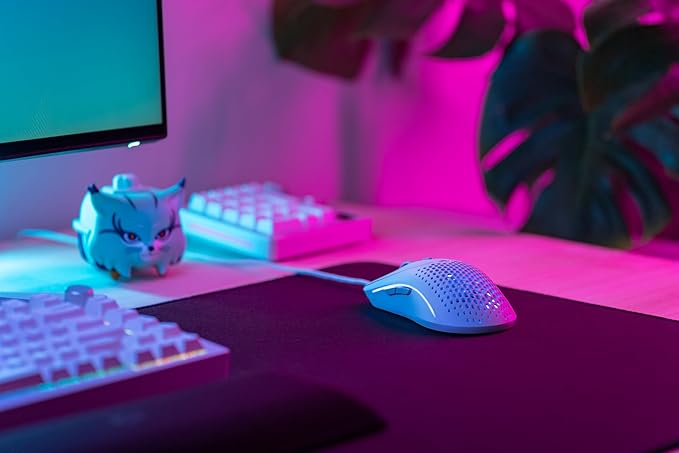 Glorious Gaming Model O 2 Wired Gaming Mouse - 59g Ultralight, FPS, 26,000 DPI, Motion Sync, 80M Click Rated Switches, 6 Programmable Buttons, Ambidextrous, RGB, PTFE Feet - White