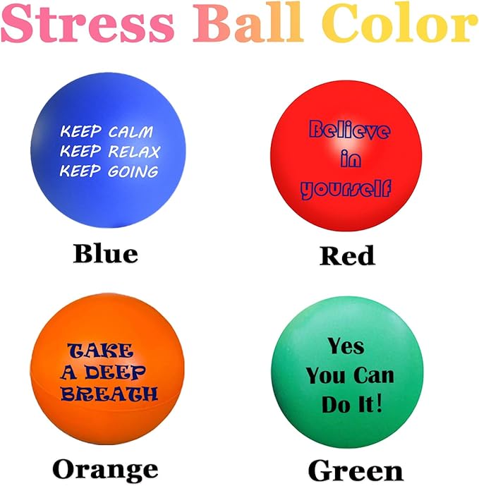 10/50/100 PCS Custom Stress Balls with Logo Text Personalized Stress Balls Bulk for Adults Relief Encouraging for Office,School,Events (Round Stress Ball)