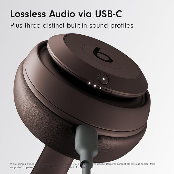 Beats Studio Pro Bluetooth Noise Cancelling Headphones with Apple 20W USB-C Power Adapter - Deep Brown