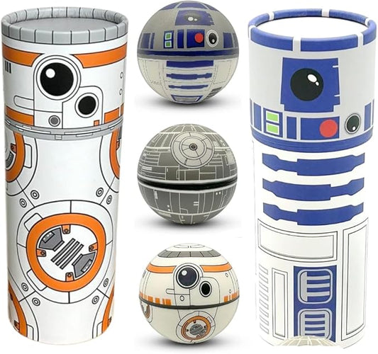 Squishy Balls 2 Packs- Pop Fidget Toy for Kids and Adults, Stress Ball Use for Play/Decor/Improve Concentation and Focus [Mediume Soft] Pack of 2-6 Balls (Blue and Orange)