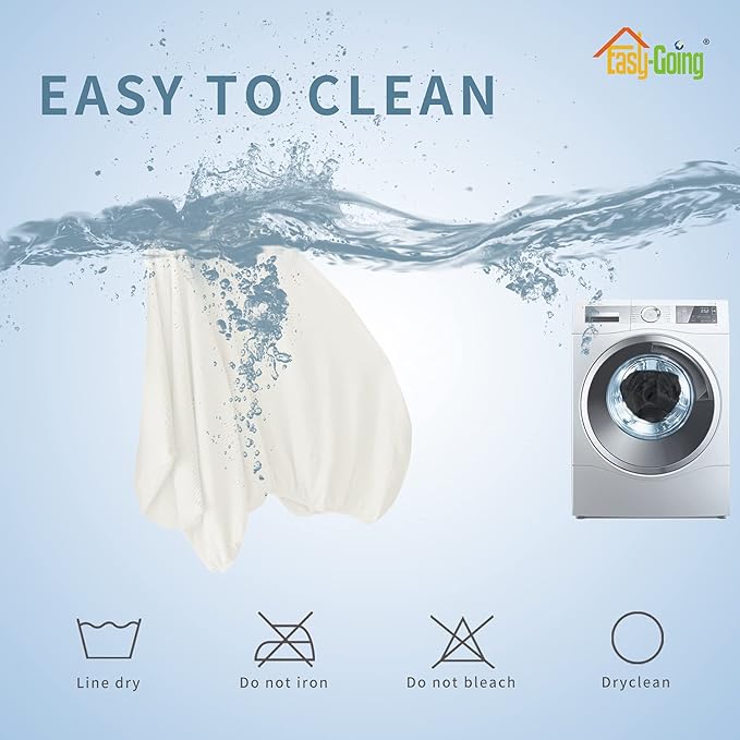 Easy-Going Stretch Chair Cushion Cover Sofa Cushion Furniture Protector Sofa Seat Sofa Slipcover Sofa Cover Soft Flexibility with Elastic Bottom(Chair Cushion, Cream)