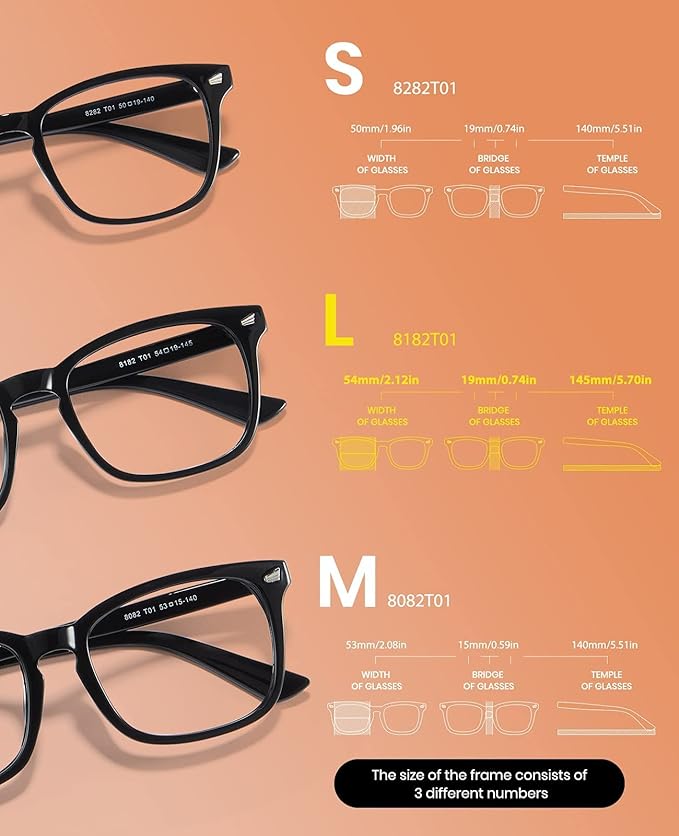 Cyxus Blue Light Glasses for Men Women Reduce Eye Strain UV Blocking for Computer Screen 8082