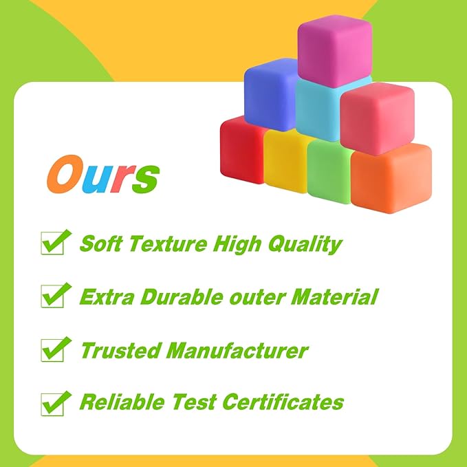 40 Pack Slow Rising Stress Cube Fidget Toys, Squishy Balls Sensory Fidget Toys for Kids Adults, Square Shape Fidgets for Classroom, Party Favors Pull Stretch Squishy Toy Classroom Prize Box Toys