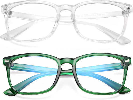 AZorb 2Pack Kids Blue Light Blocking Glasses - TR90 Unbreakable Computer Screen Glasses for Boys & Girls