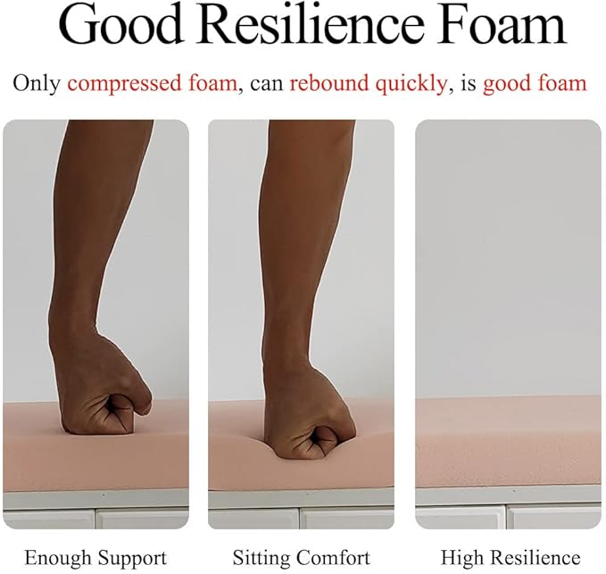 Chair Cushion for Dining Chairs with Ties 4 Pack Non Slip Memory Foam Kitchen Room Chair Pads 17x16 Inch, Brown