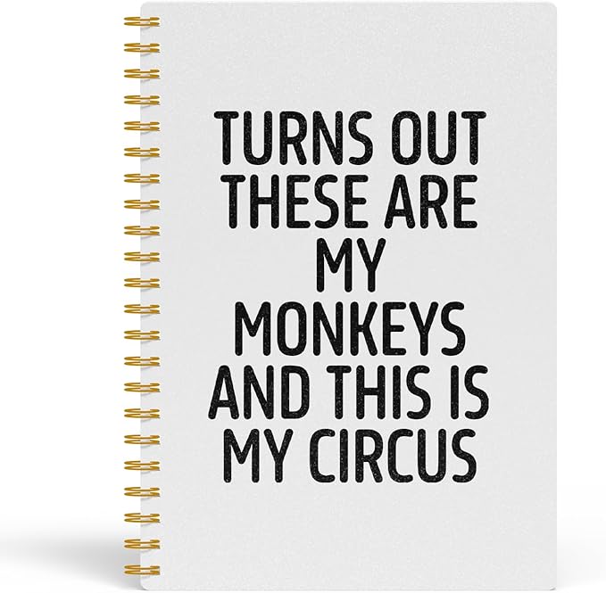 Funny Notebooks for Work, White Aesthetic Journal, Funny Boss Day Gifts, Boss Gifts for Men Women, Funny Gifts for Boss, Boss Office Decor, Spiral Notebook 5.5x8.3 Inch