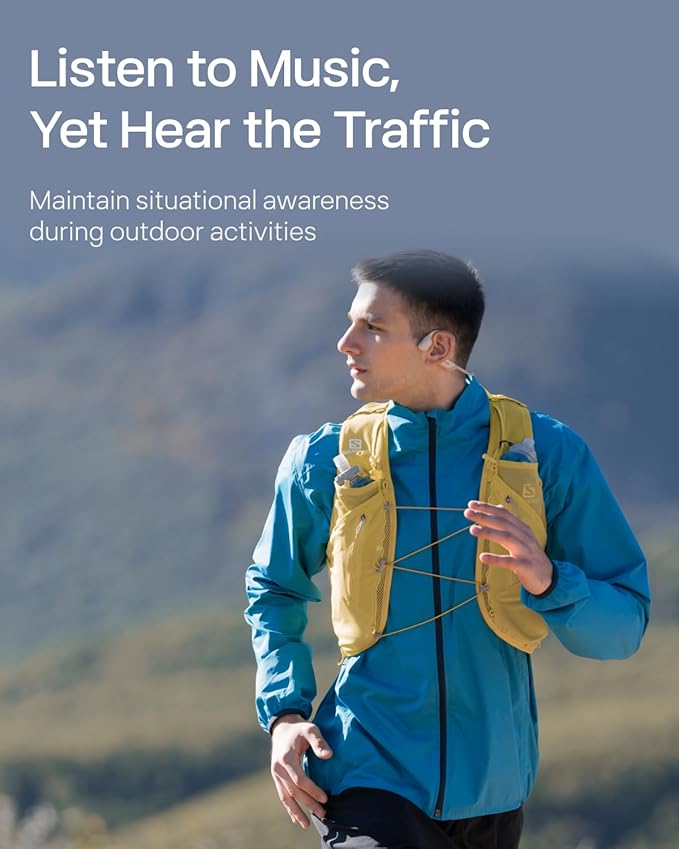 SHOKZ OpenRun Pro - Open-Ear Bluetooth Bone Conduction Sport Headphones - Sweat Resistant Wireless Earphones for Workouts and Running with Premium Deep Base - Built-in Mic, with Hair Band