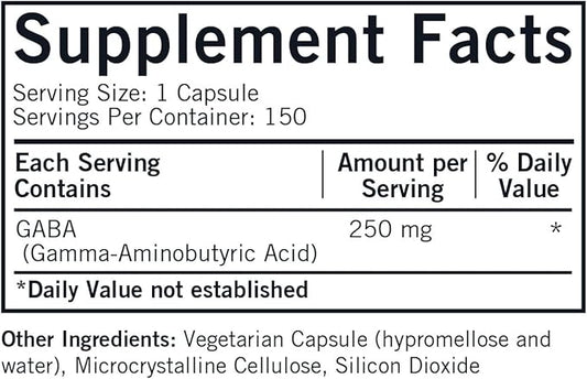 Kirkman - GABA 250 mg - 150 Capsules - Supports Relaxation - Promotes Restful Sleep - Hypoallergenic