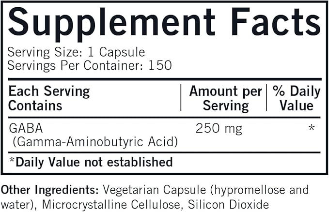 Kirkman - GABA 250 mg - 150 Capsules - Supports Relaxation - Promotes Restful Sleep - Hypoallergenic
