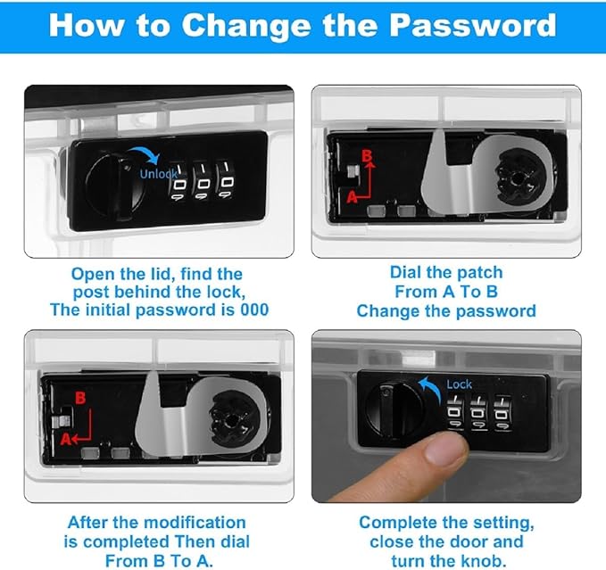 Medicine Lock Box for Safe Medication, Clear Lockable Storage Box for Phone Tablet Office School Home Safety