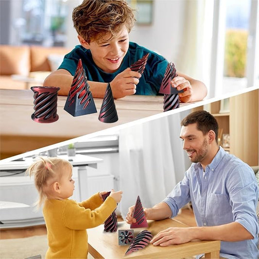 3 Packs Impossible Cone,Spiral Cone Fidget Toy,Impossible Cones passthrough Impossible Pyramid for Relaxing,Spiral Fidget Toy passthrough Impossible Cone,Birthday for Adults & Kids