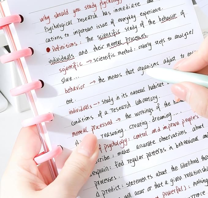 Letter Size Lined Paper, 11 TUL Paper Refills - 50 Sheets/100 Pages Loose Leaf Planner Refills, 5 Sheets Dividers, 8.5" x 11"