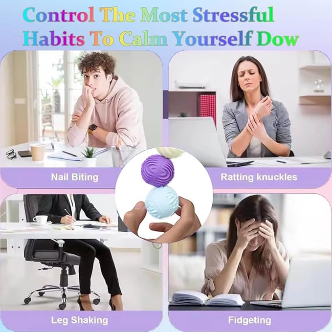 Silicone Balls Fidget Toys for Adults & Teens,Stress Relief Sensory Toys for Autism ADHD Anxiety,Sensory Toy for Fingers Hands,Office Desk Toy,Gift for Women Men Teen Gift(8 Packs)