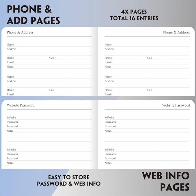 2025-2026 Planner - Weekly and Monthly Planner, Oct 2025 - Dec 2026, Contacts and Notes Pages, Vegan Leather Cover, Elastic Closure, 5.5”x8.25”, Purple