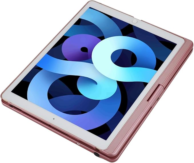 iPad pro 12.9 Keyboard case 2017 2nd 2015 1st Generation,360 Rotatable Wireless Keyboard Smart Folio 180 Swivel Stand Hard Shell Cover Auto Sleep/Wake up Rose Gold