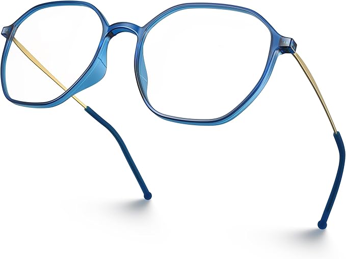 VISOONE Lightweight TR90 Blue Light Blocking Glasses Frame with Anti Glare Eye Protection for Women and Men RANE