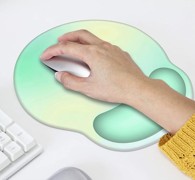 RICHEN Ergonomic Mouse Pad with Wrist Support,Non-Slip Rubber Base for Computer Laptop & Mac,Lightweight Rest for Home,Office & Travel (WRMP-30)