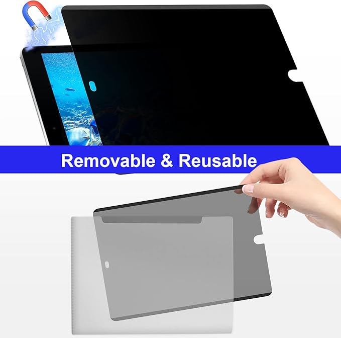 Mamol Magnetic iPad 10.2 Privacy Screen Protector for Apple iPad 10.2" 9th/8th/7th Generation 2021/2020/2019, Removable&Reusable Anti Blue Light Glare Spy Privacy Filter for iPad 10.2 Inch, High