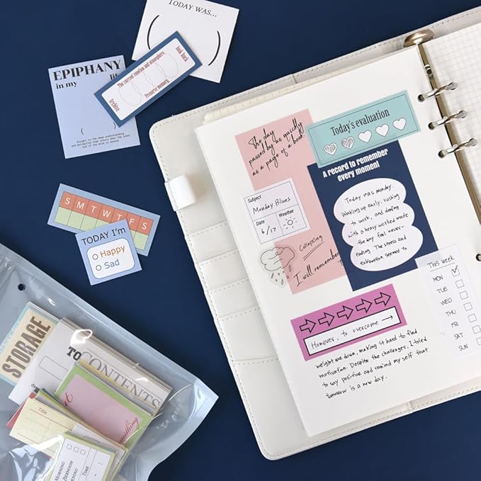 Monolike Today's Record Sticker Pack (102Pcs) - Variety Pack, Journal, Scrapbook, Waterproof, Fancy Sticker