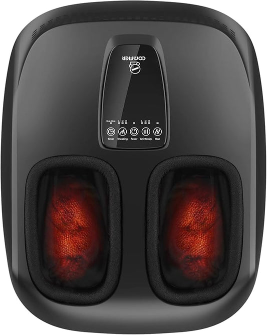 COMFIER Foot Massager with Heat,Rolling Compression Shiatu Feet Massage,Gifts for Men,Wen, Machine for Circulation,Neuropathy Pain,Plantar Fasciitis,Fits Foot Size up to 13”