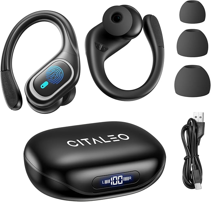 Translation Earbuds, 164 Languages Ai Translation Earbuds Real Time, Bluetooth 5.4 Translator Device,Noise Cancelling,70 Hours Battery, Translation Headphones for Travel&Business&Study, Black