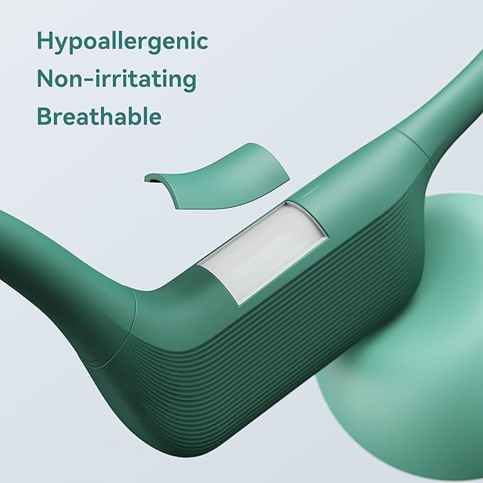 NANK Open-Ear Bone Conduction Headphones, Runner Neo Wireless Bluetooth 5.2 Bone Headphone with Built-in Dual Mic, IP66 Waterproof Headphones 10H Playtime for Running, Walking, Cycling, Workout