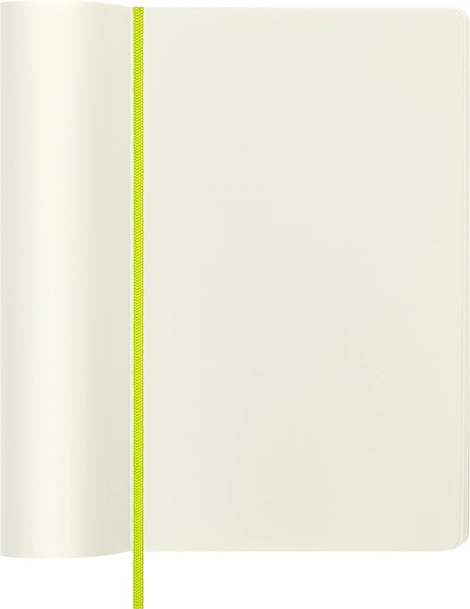 Moleskine Classic Notebook, Soft Cover, Large (5" x 8.25") Plain/Blank, Lemon Green, 192 Pages