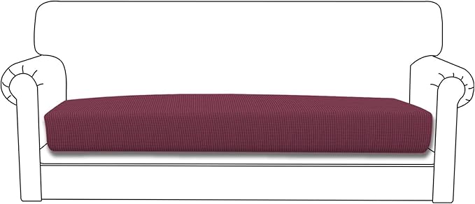 Easy-Going Stretch Cushion Cover Sofa Cushion Furniture Protector Sofa Seat Sofa slipcover Sofa Cover Soft Flexibility with Elastic Bottom(Sofa Cushion,ASH Rose)