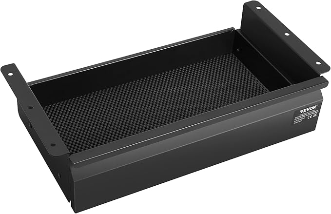 VEVOR Under Desk Drawer Slide Out, 16 inch Attachable Desk Drawer for Sit Stand Workstation, Hidden Under Counter Drawers for office Home, Black
