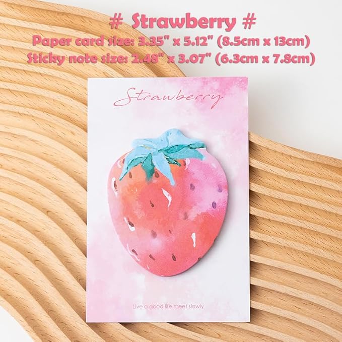 Reusable Funny to Do List Stick Note Pads – 4 Shapes Vibrant Fruit, Avocado, Orange, Watermelon, Strawberry, 30 Sheets/Pad, for Office Home School Teacher Desk Accessories