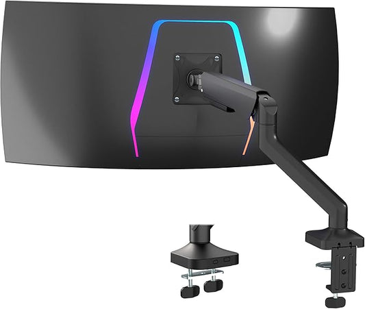 VIVO Heavy Duty Ultrawide Monitor Tension Arm for up to 40 inch Screens, Holds 26.4 lbs, Premium Desk Mount Stand, Black, STAND-V100O