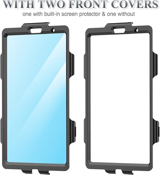 SEYMAC stock Case for iPad 9th/ 8th/ 7th Generation 10.2'', Shockproof with Screen Protector, Pencil Holder [360° Rotating Hand Strap] & Stand, for iPad 10.2 inch 2021-2019 (Black)