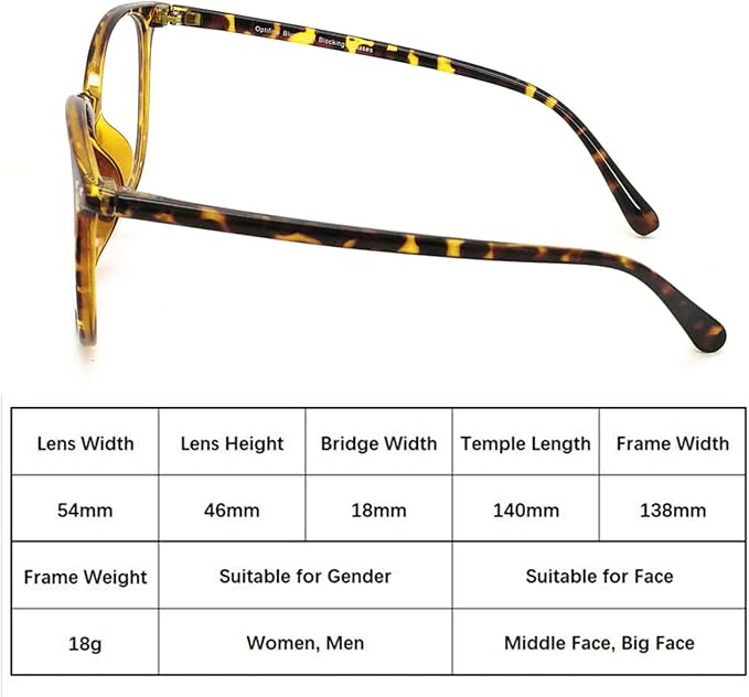 Reading Glasses Anti Blue Light Blocking Reader Oversized Frame for Women Men for Mid Big Face Anti Eyestains