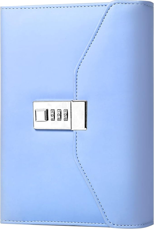 CAGIE Diary with Lock for Women, Full Wrap-around Privacy Journal Gifts for Girls, 120 GMS 224 Pages Thick Lined Notebook with Lock, 5.9 x 7.9 Inch