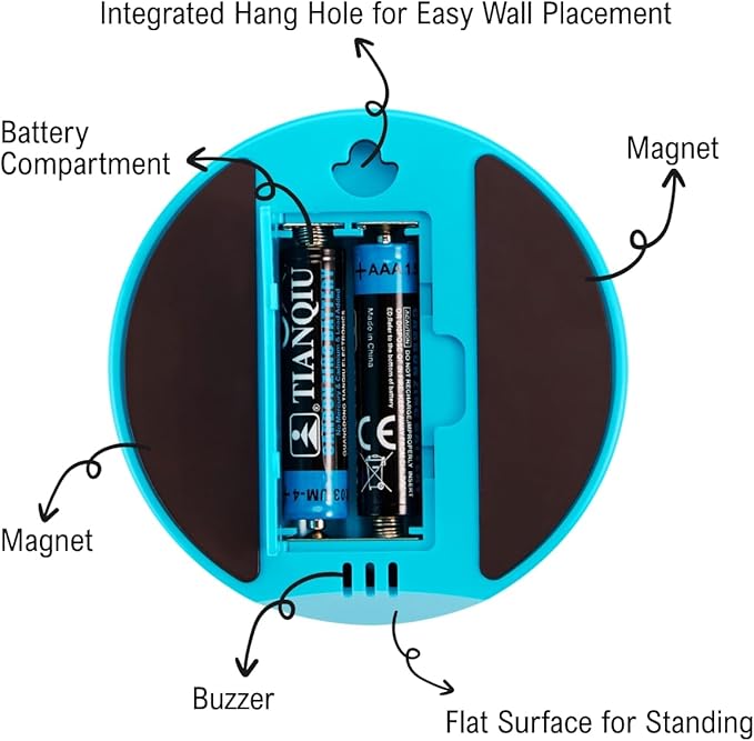 Searon Kitchen Timers for Cooking, Magnetic Visual Timer for Kids Teachers Classroom School ADHD Autism Oven or Adult with Special Needs (Blue)