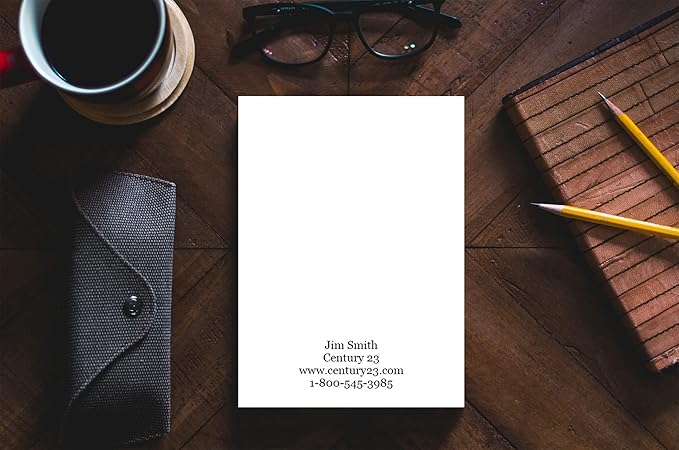 DEBRADALE DESIGNS 5" x 7" Customizable Unruled Memo Pads - Boost Office Productivity with Personalized Note-Taking - Choose 12, 24, or 36 Pads, 50 Sheets Each - Sustainable, American-Made Quality