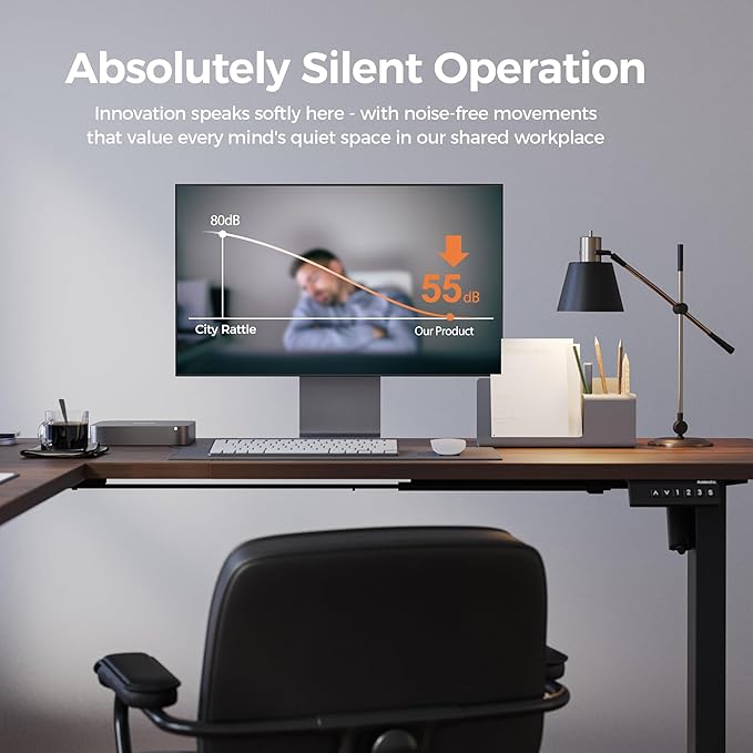 Agilestic 75 Inch L Shaped Standing Desk Adjustable Height, Corner Standing Desk, Sit Stand Up Computer Table, Splice Board, Dark Walnut