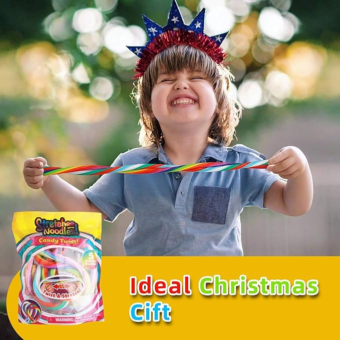 Stretchy String Fidget Toys for Kids – Calming Sensory Noodles for Anxiety, ADHD & Autism – 5-Pack Elastic Sensory Strings for Stress Relief, Focus & Fine Motor Skills