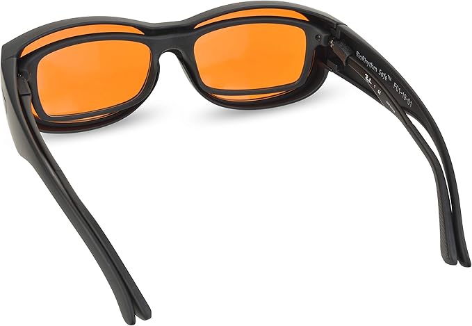 Fit Over 99.9% Blue Light Blocking Glasses for Sleep - Amber Nighttime Eyewear - Turn your Prescription & Reading Glasses Into World-Class Blue Blockers