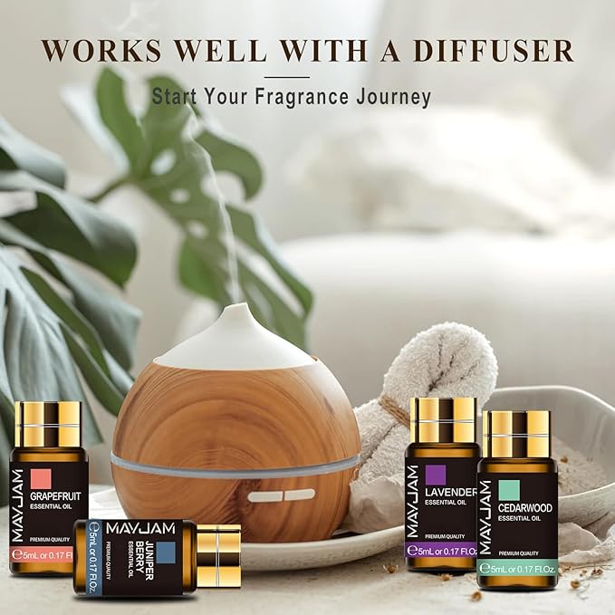 20x5ML Essential Oil Gift Set, Pure Essential Oils for Diffusers for Home, Long Lasting Scented Oil for Soap Candle Making