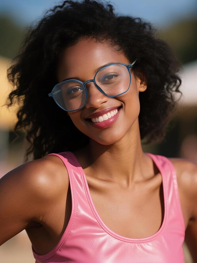 VISOONE Lightweight TR90 Blue Light Blocking Glasses Frame with Anti Glare Eye Protection for Women and Men RANE