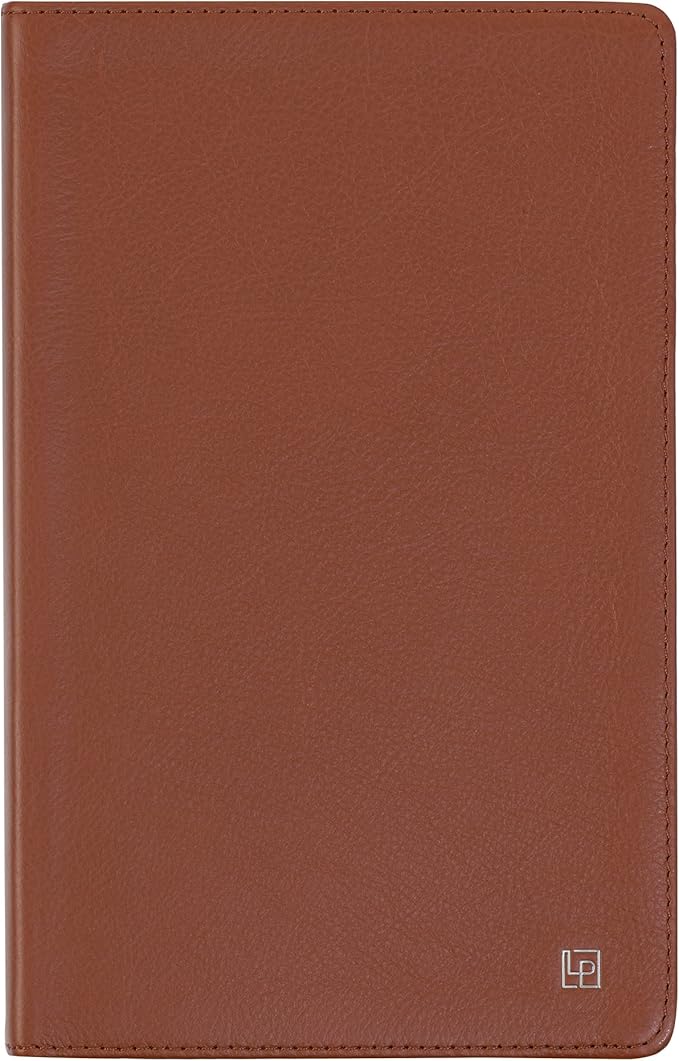 Classic Leather Notebook Writing Journal, Softcover, Narrow Ruled, Table of Contents and Numbered Pages