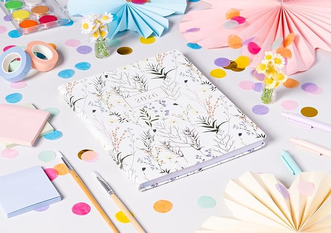 Eccolo 2025-2026 Large Agenda Planner, 18 Month, Yearly, Monthly & Weekly Pages, Habit & Gratitude Tracker (Flexi-Cover- 8 x 10")