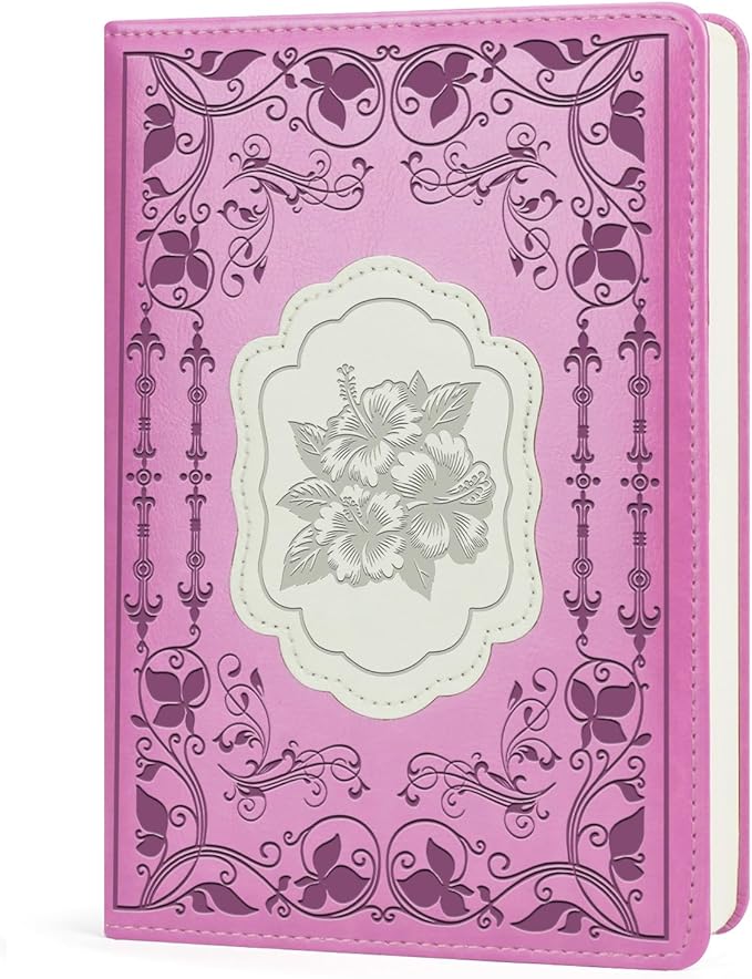 Hibiscus Gift Hibiscus Writing Journal Notebook Hibiscus Flower Gift Hawaiian Flowers A5 Travel Notebook Flower Fan Gift (hibiscus -Pink)