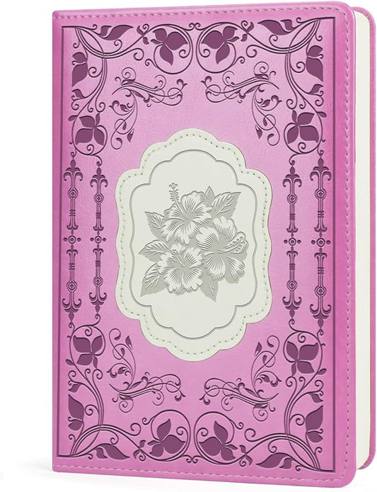 Hibiscus Gift Hibiscus Writing Journal Notebook Hibiscus Flower Gift Hawaiian Flowers A5 Travel Notebook Flower Fan Gift (hibiscus -Pink)