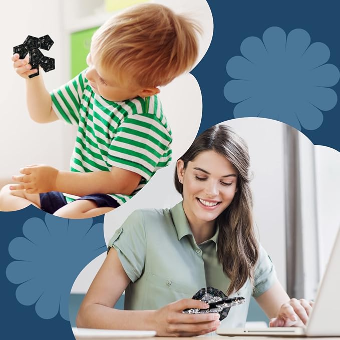 Magnetic Fidget Sphere Magnets Balls - Crystal Black Holographic Glitter - Magnet Fidgets Toy - 12 Piece Set - Creativity Beyond Imagination, Inspirational, Recreational, Desk Toys for Adults