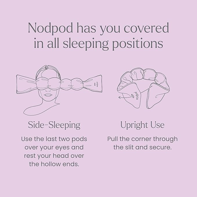 Nodpod Gentle Pressure Sleep Mask | Patented Light Blocking Design for Sleeping, Traveling & Relaxation - Wisteria