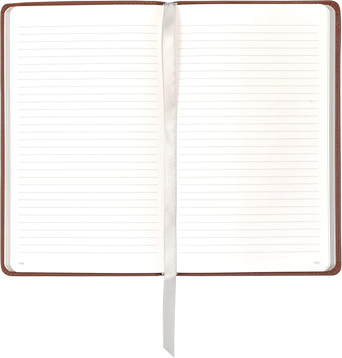 Classic Leather Notebook Writing Journal, Softcover, Narrow Ruled, Table of Contents and Numbered Pages