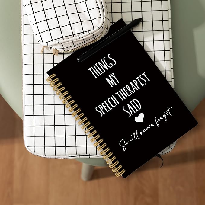CUANFDDSF Speech Therapy Gifts Notebook, Mental Health Therapy Journal Notebooks for Women, SLP Speech Language Pathologist Gifts,Writing Pads， Mental Health Hardcover Spiral Notebook 5.5x8.3 Inch