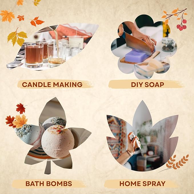 Autumn Spice Essential Oil – 500ml Fall Blend with Pumpkin Spice Notes | Diffuser Oil for Home, Halloween & Thanksgiving Décor | Aromatherapy, Candle & Soap Making